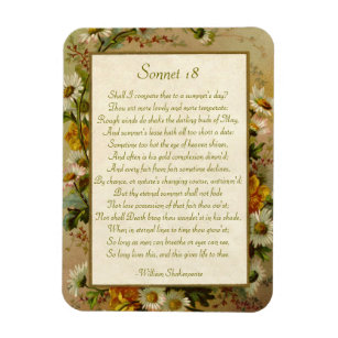 Shakespeare Sonnet 18 Magnet