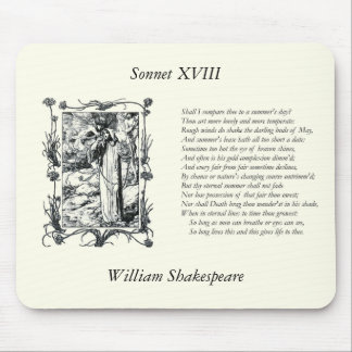 Shakespeare Sonnet # 18 Mouse Pad
