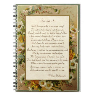 Shakespeare Sonnet 18 Notebook