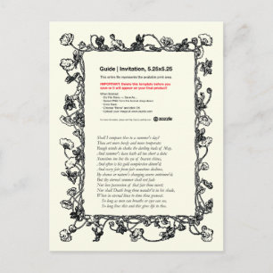 Shakespeare Sonnet # 18 Postcard