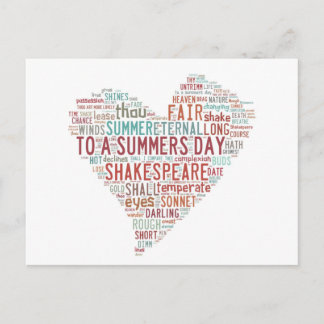 Shakespeare Sonnet 18 Postcard