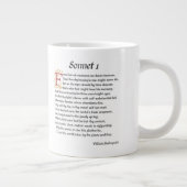 Shakespeare Sonnet 1 Giant Coffee Mug (Right)