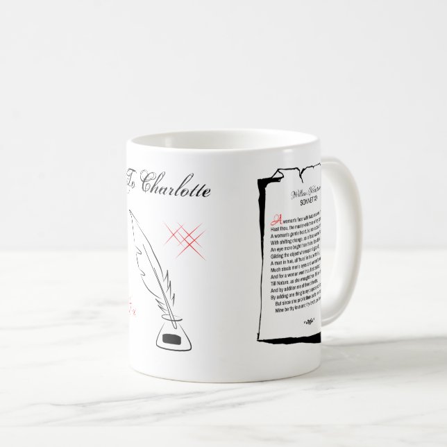 Shakespeare Sonnet 20 Coffee Mug (Front Right)