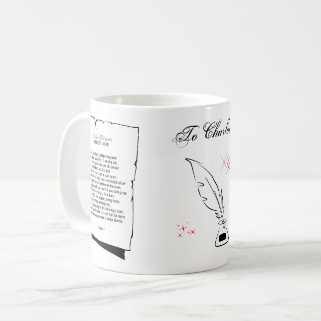 Shakespeare Sonnet 83 Coffee Mug (Front Left)