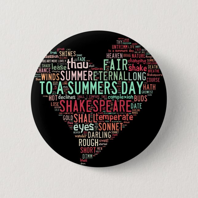 Shakespeare Sonnet Button (Front)