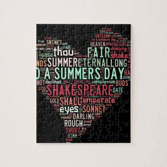 Shakespeare Sonnet Jigsaw Puzzle (Vertical)