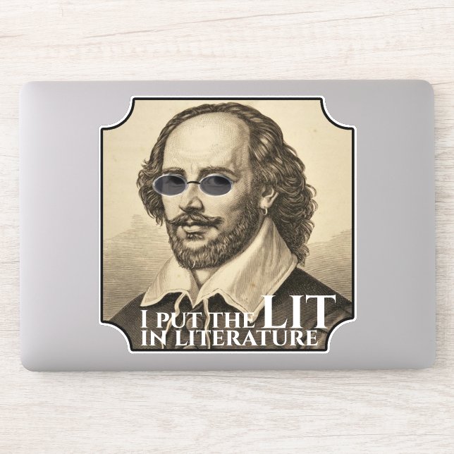 Shakespeare Sunglasses Lit Sticker (Computer)