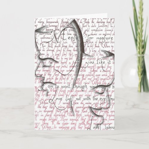 Shakespeare Theatre Masks Greeting Card