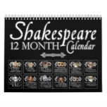 Shakespeare Theatrical Masks Wall Calendar