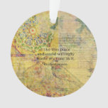 Shakespeare Whimsical Quote From As You Like It Ornament at Zazzle