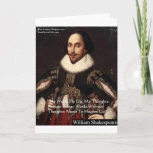 Shakespeare "Words In Heaven" Wisdom Quote Gifts Card