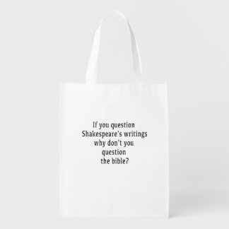 Shakespeare Writing Grocery Bag