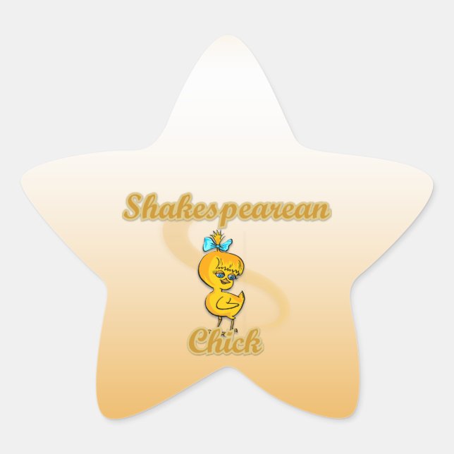 Shakespearean Chick Star Sticker (Front)