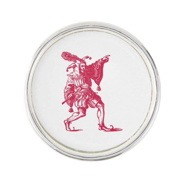 Shakespearean Jester Lapel Pin (Front)