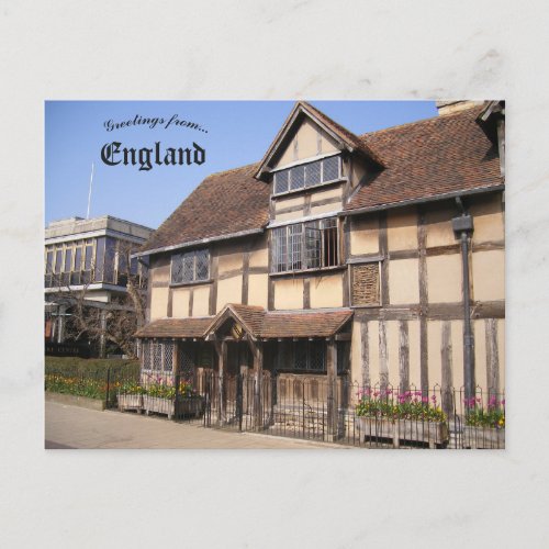 Shakespeares Birth Place England Postcard