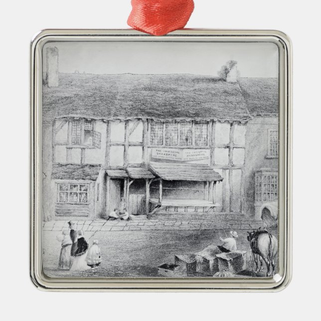 Shakespeare's Birthplace Metal Ornament (Front)
