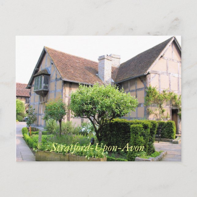 Shakespeare's birthplace Stratford UK postcard (Front)