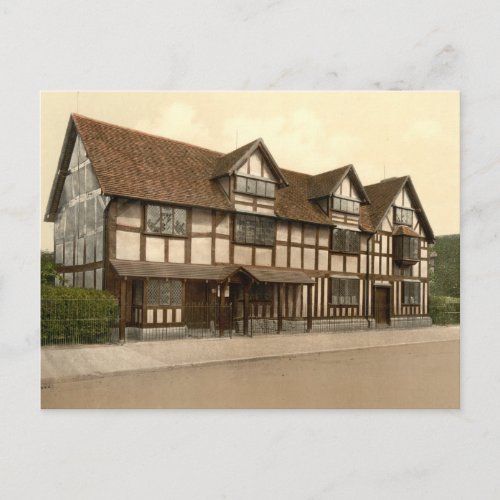 Shakespeares Birthplace Stratford_upon_Avon UK Postcard