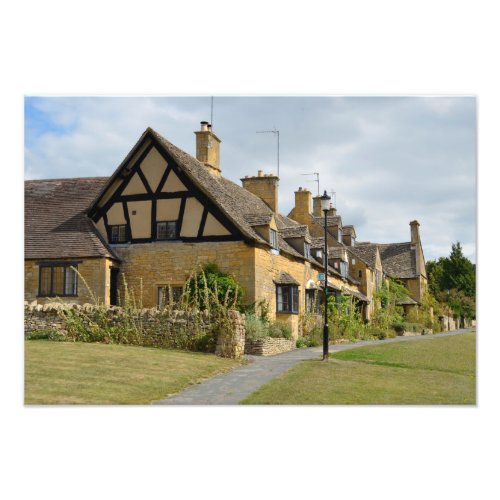 Shakespeares cottages Broadway Cotswolds print