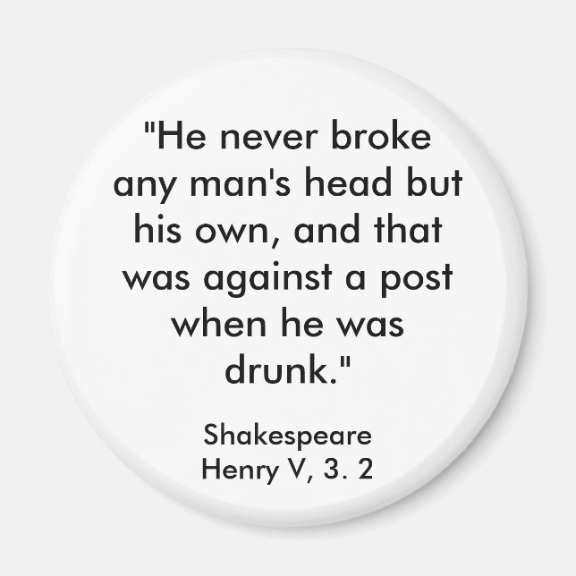 Shakespeare's Insult Magnet (Front)