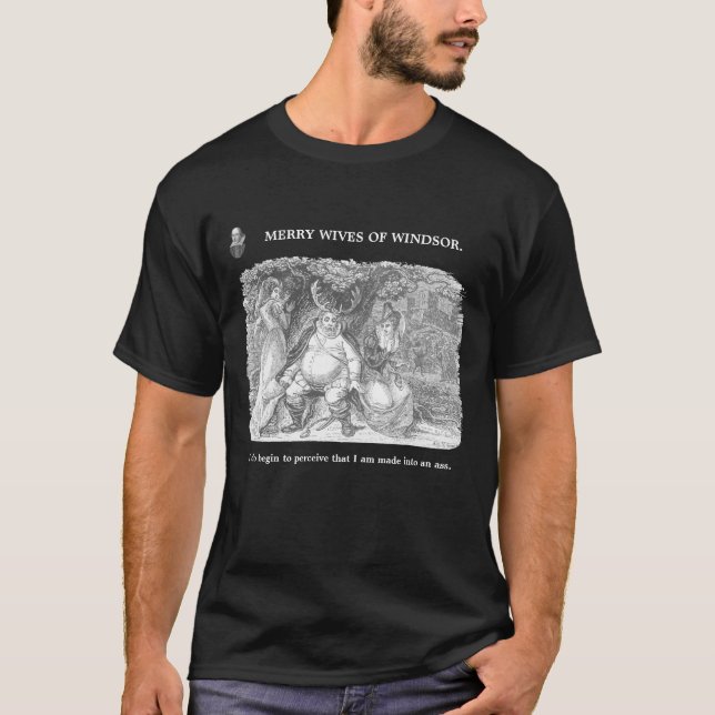 Shakespeare's Merry Wives Of Windsor Illustration T-Shirt (Front)