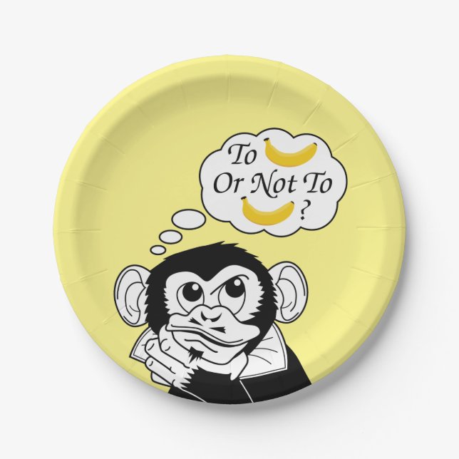 Shakespeare's Monkey Paper Plates (Front)