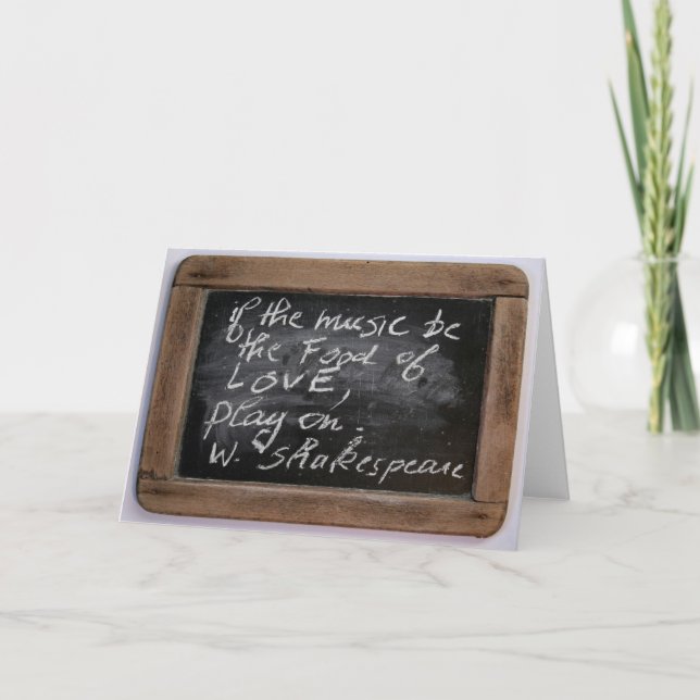 Shakespeare's Quote - Love Valentine's D. Greeting Holiday Card (Front)