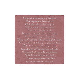 Shakespeare's Sonnet 116 Square Magnet