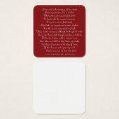 Shakespeare's Sonnet 116 Square Magnet (Front & Back)