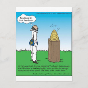 Shakespeare's The BeeKeeper Funny Gifts & Tees Postcard