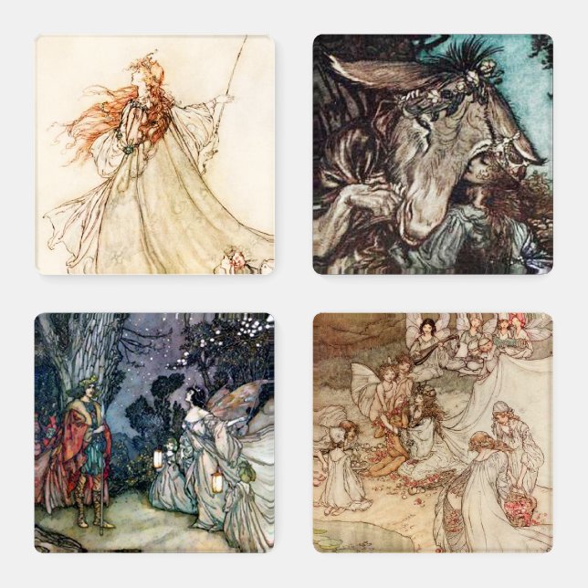 Shakespeare's Titania Midsummer Night's Dream Coaster Set (Set)