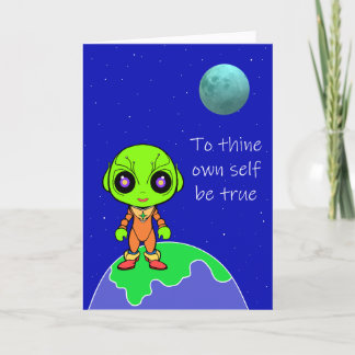 Shakespearian w/ Alien Birthday Card by Jo Images