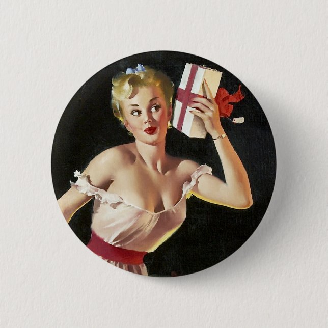 Shaking the Presents Pin Up (Front)