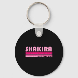 Shakira Name Personalized Retro Vintage 80s 90s Bi Keychain