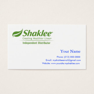 S Representative Business Cards Templates Zazzle Shaklee Independent Distributer Business Card