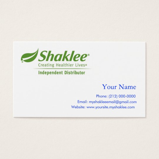 Shaklee Independent Distributer Business Card Zazzle Shaklee Independent Distributer Business Card