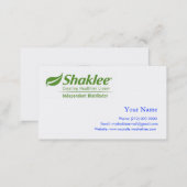 Shaklee Independent Distributer Business Card (Front/Back)