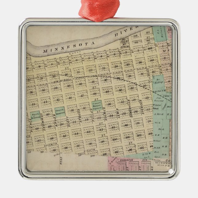 Shakopee, Scott County, Minnesota Metal Ornament (Front)