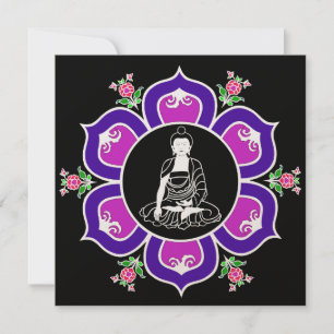 Shakyamuni Buddha in Lotus Throne Mandala Invitation
