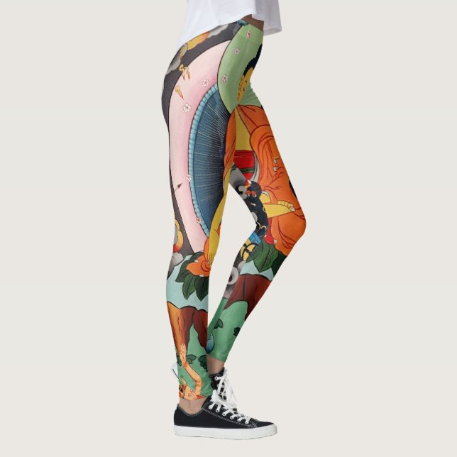 Shakyamuni Buddha painting, Himalayas - Dharma Leggings (Right)