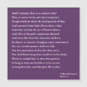 Shall I compare thee to a summer's day? sonnet 18 (Front)