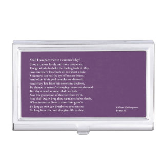 Shall I compare thee to a summer's day? sonnet 18 Business Card Case