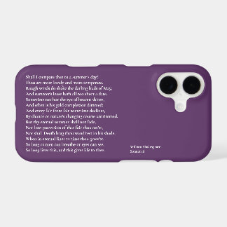 Shall I compare thee to a summer's day? sonnet 18 iPhone 17 Case