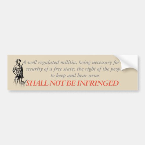 Shall Not Be Infringed Bumper Sticker