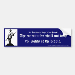 shall not deny the rights of the people bumper sticker