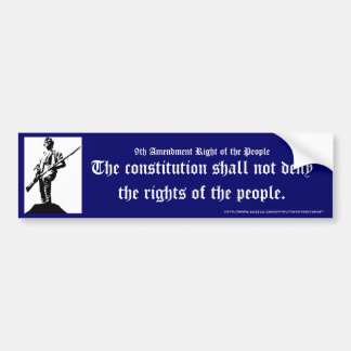 shall not deny the rights of the people bumper sticker