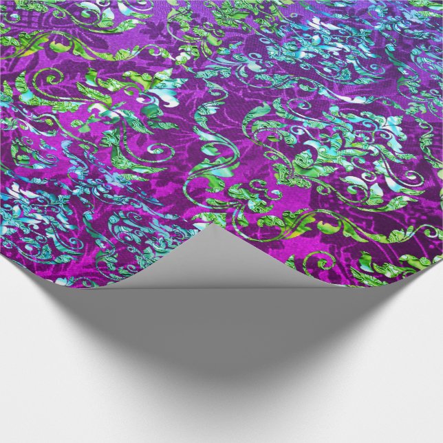 Shallipare Multifleet Royal Baroque Damask Wrapping Paper (Corner)