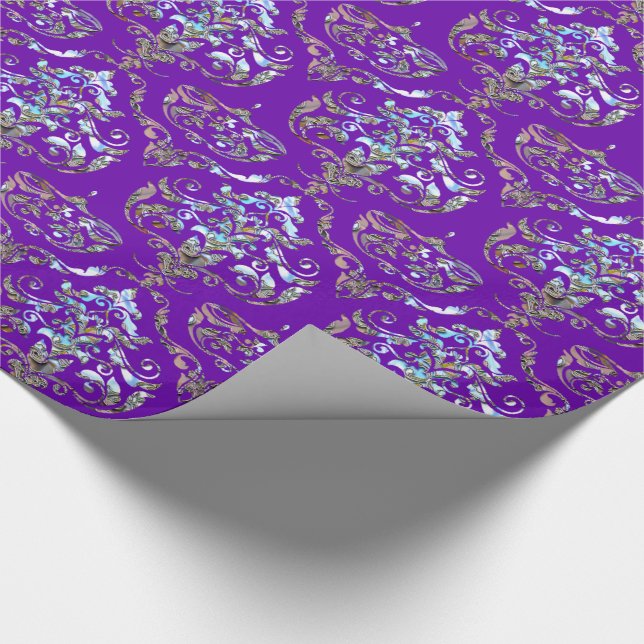 Shalliveye Royal Baroque Damask Elegance Wrapping Paper (Corner)