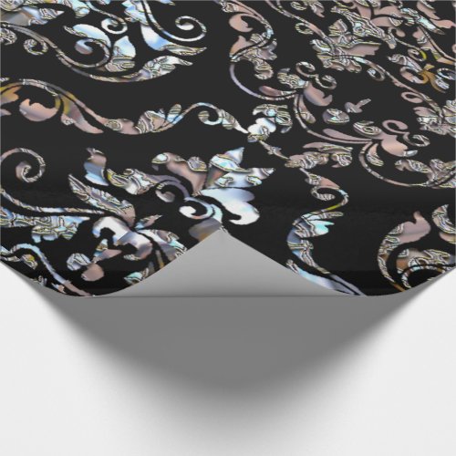 Shalliveye VX Baroque Damask Glossy Elegance Wrapping Paper