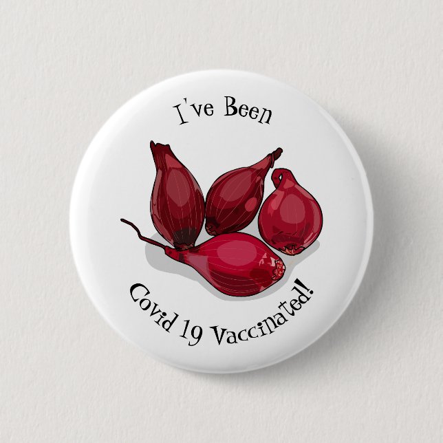 Shallot cartoon illustration button (Front)